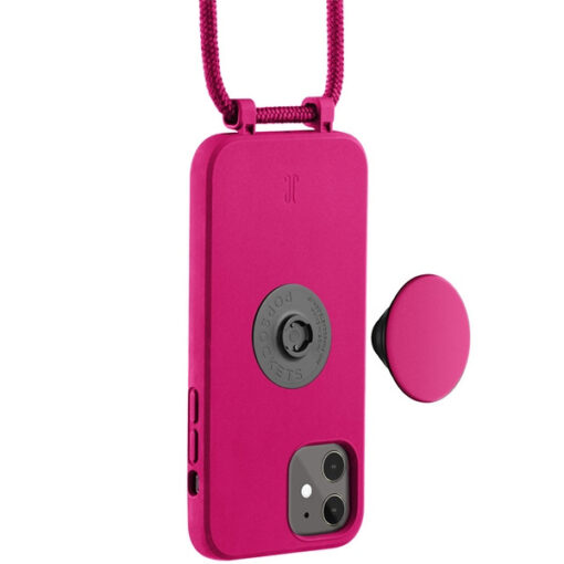 iPhone 11XR umbris silikoonist Just Elegance PopGrip roosa 5