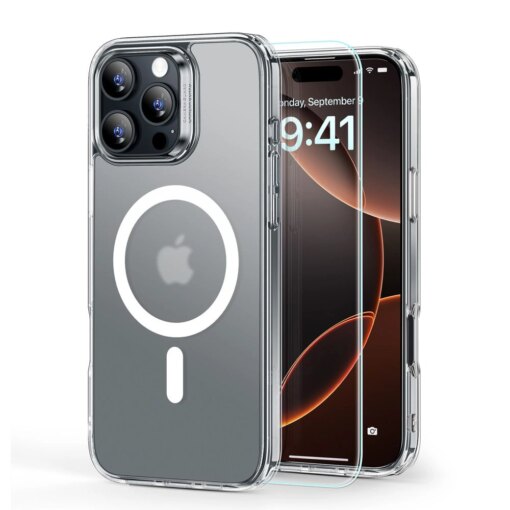 iPhone 16 PRO MAX umbris ESR Classic Hybrid Halolock MagSafe kaitseklaas labipaistev frosted