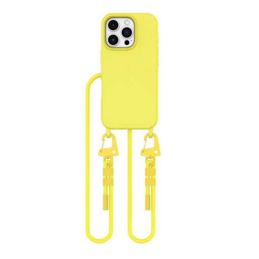 iPhone 16 PRO MAX umbris Magnecklace silikoonist MagSafe kaelapaelaga canary yellow 1