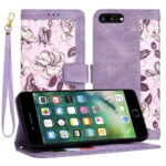 iPhone 7 PLUS 8 PLUS kaaned kunstnahast lillekestega lilla