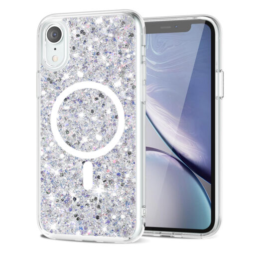 iPhone XR umbris silikoonist MagSafe Sparkly Glitter hobe