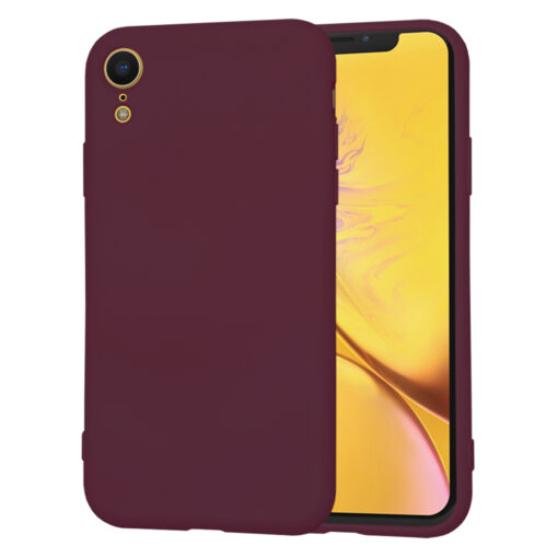 iPhone XR umbris silikoonist Softflex tumepunane