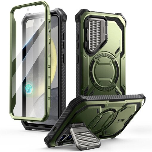 Samsung Galaxy S25 MagSafe umbris Supcase IBLSN ArmorBox Mag plastikust taguse ja silikoonist servadega guldan