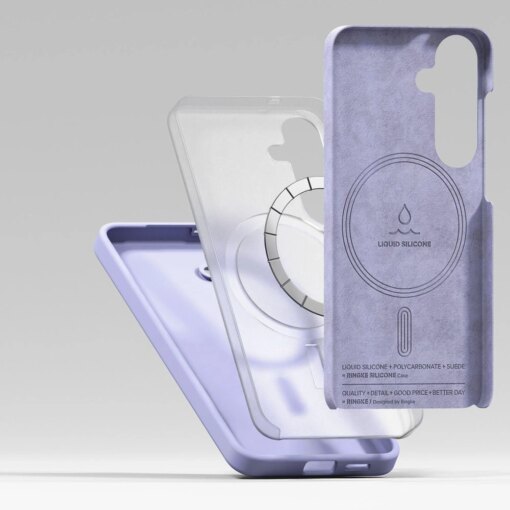 Samsung Galaxy S25 Plus MagSafe umbris Ringke Silicone silikoonist lavendel 4