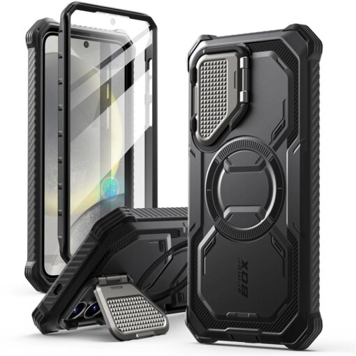 Samsung Galaxy S25 Plus MagSafe umbris Supcase IBLSN ArmorBox Mag plastikust taguse ja silikoonist servadega must 1