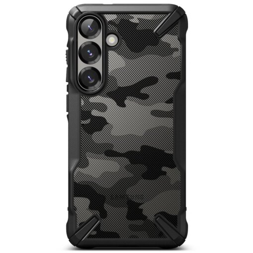 Samsung Galaxy S25 Plus umbris Ringke Fusion X plastikust taguse ja silikoonist servadega camo 2