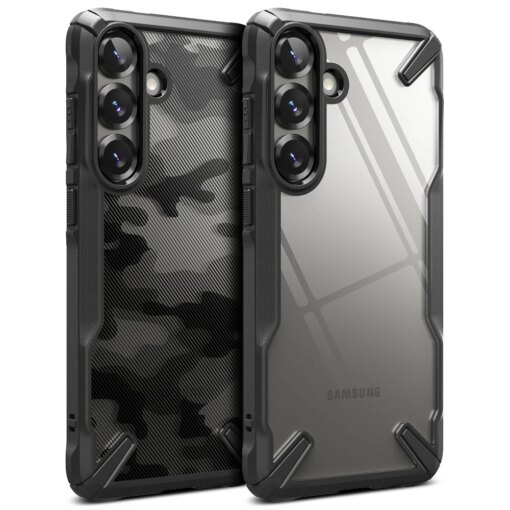 Samsung Galaxy S25 Plus umbris Ringke Fusion X plastikust taguse ja silikoonist servadega camo 3