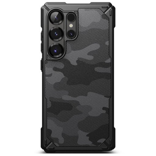 Samsung Galaxy S25 Ultra umbris Ringke Rugged Gear plastikust taguse ja silikoonist servadega camo must 2