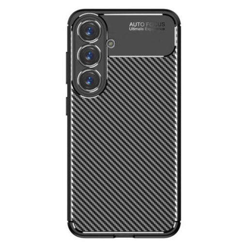 Samsung S25 PLUS umbris silikoonist Carbonfiber must 5