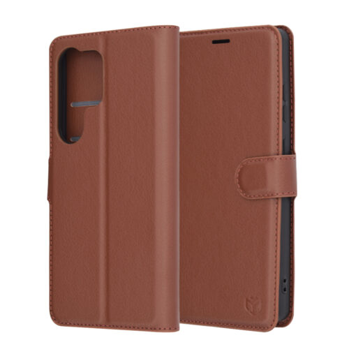 Samsung S25 ULTRA kunstnahast kaaned Leather Folio pruun