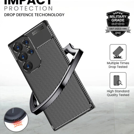 Samsung S25 ULTRA umbris silikoonist CarbonFiber must 3