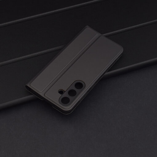 Samsung S25 kunstnahast kaaned Magskin Book must 5