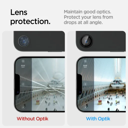 iPhone 16e kaamera kaitseklaas Spigen Glas.tR Ez Fit Optik Pro 2tk 3