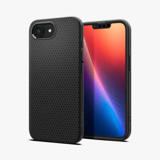 iPhone 16e umbris Spigen Liquid Air silikoonist matte black 1