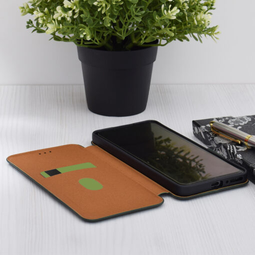 Samsung A26 kunstnahast kaaned Safe Wallet PLUS roheline 2