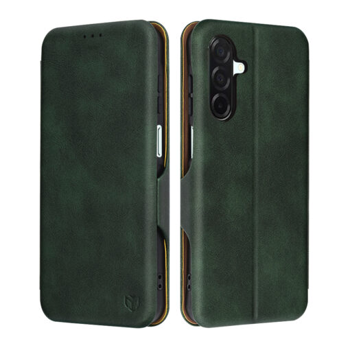 Samsung A26 kunstnahast kaaned Safe Wallet PLUS roheline