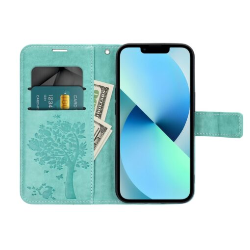 Samsung A36 kaaned kunstnahast MEZZO puu roheline 3