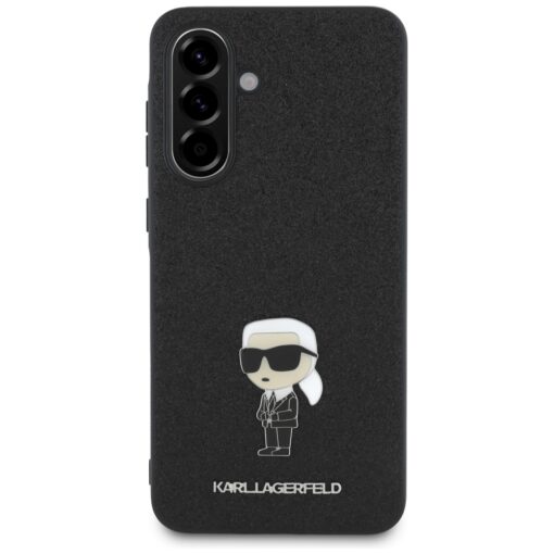 Samsung A36 umbris silikoonist servadega Karl Lagerfeld KLHCSA36GKNPSK Glitter Fixed Ikonik Logo