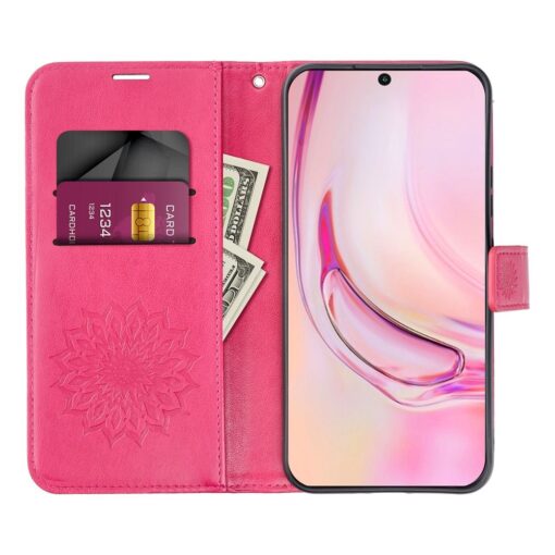 Samsung A56 kaaned kunstnahast MEZZO mandala fuksia 2