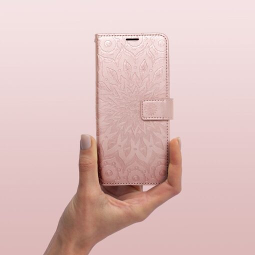 Samsung A56 kaaned kunstnahast MEZZO mandala roosakuldne 4