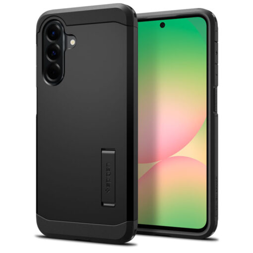 Samsung A56 umbris Spigen Tough Armor plastikust taguse ja silikoonist raamiga must