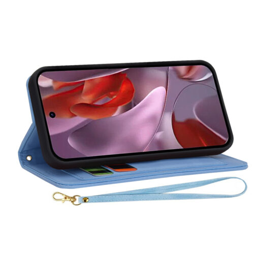 Google Pixel 9a kaaned kunstnahast FlipCraft erk sinine 4