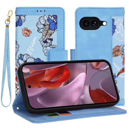 Google Pixel 9a kaaned kunstnahast FlipCraft erk sinine