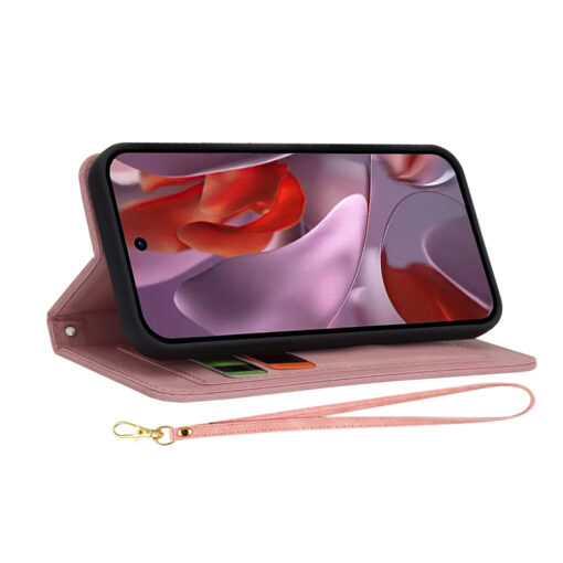 Google Pixel 9a kaaned kunstnahast FlipCraft sweetheart pink 4