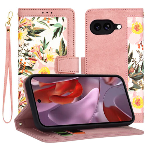 Google Pixel 9a kaaned kunstnahast FlipCraft sweetheart pink