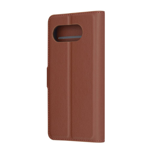 Google Pixel 9a kaaned kunstnahast Leather Folio pruun 4