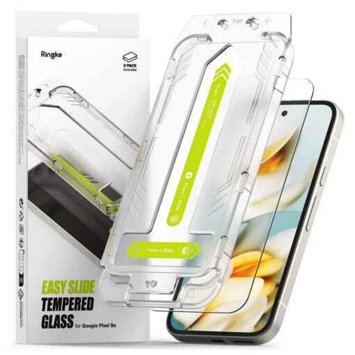 Google Pixel 9a kaitseklaas Ringke Easy Slide labipaistev 2 tk