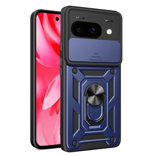 Google Pixel 9a umbris plastikust ja silikoonist CamShield Series sinine