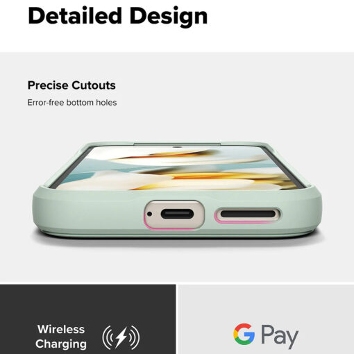 Google Pixel 9a umbris plastikust ja silikoonist Ringke Onyx mint 2