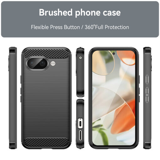 Google Pixel 9a umbris silikoonist Carbon Silicone must 4