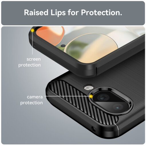 Google Pixel 9a umbris silikoonist Carbon Silicone must 5