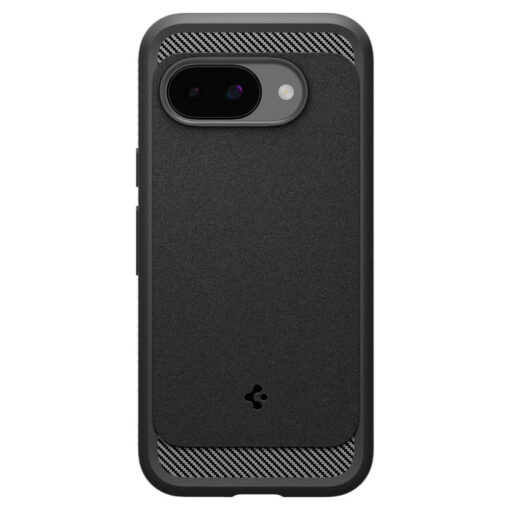 Google Pixel 9a umbris silikoonist Spigen Rugged Armor MagSafe matt must 2