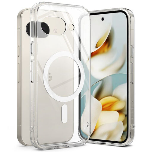 Google Pixel 9a umbris silikoonist ja plastikust Ringke Fusion MagSafe labipaistev 1