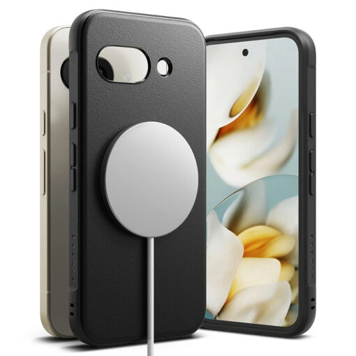 Google Pixel 9a umbris silikoonist ja plastikust Ringke Onyx MagSafe must 2