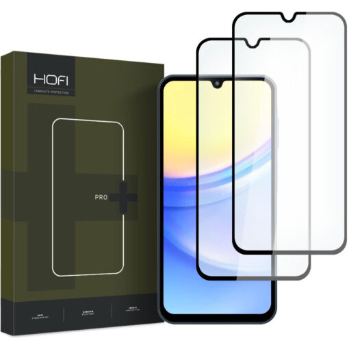 Samsung A15 A25 kaitseklaas Hofi Glass Pro must 2 tk
