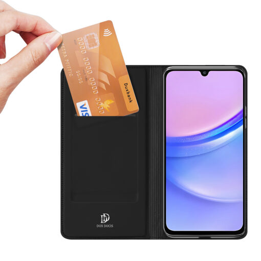 Samsung A15 kaaned kunstnahast Dux Ducis Skin Pro must 2