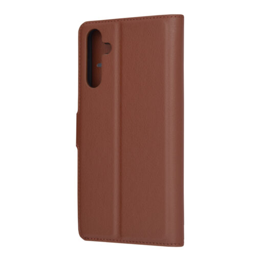 Samsung A15 kaaned kunstnahast Leather Folio pruun 4