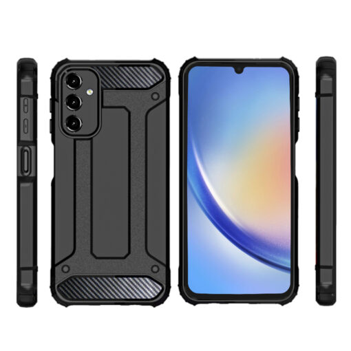Samsung A15 umbris plastikust ja silikoonist Hybrid Armor must 1