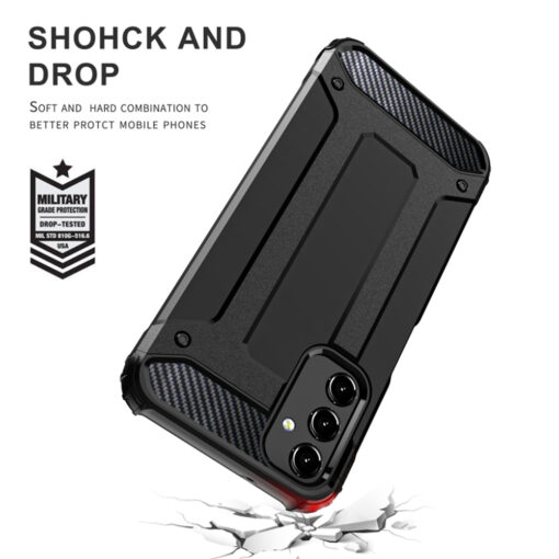 Samsung A15 umbris plastikust ja silikoonist Hybrid Armor must 3