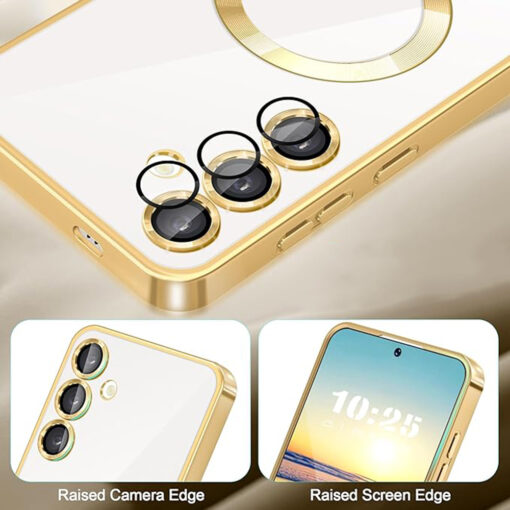 Samsung A15 umbris silikoonist MagSafe Luxury Crystal tume roheline 2