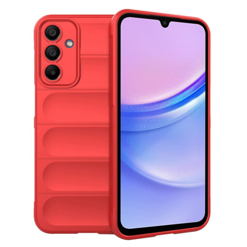 Samsung A15 umbris silikoonist Magic Shield punane