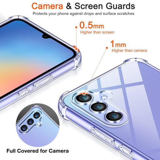 Samsung A15 umbris silikoonist Shockproof Clear Silicone labipaistev 1