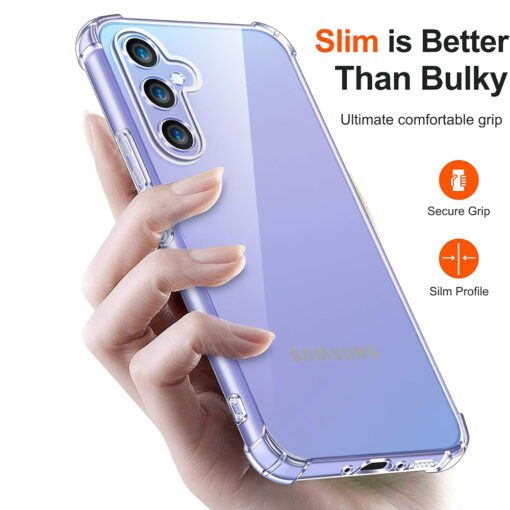 Samsung A15 umbris silikoonist Shockproof Clear Silicone labipaistev 2