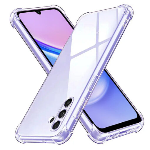 Samsung A15 umbris silikoonist Shockproof Clear Silicone labipaistev