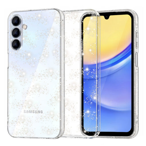 Samsung A15 umbris silikoonist SparkleSkin Series labipaistev
