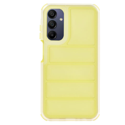 Samsung A15 umbris silikoonist Wave Shield kollane 2